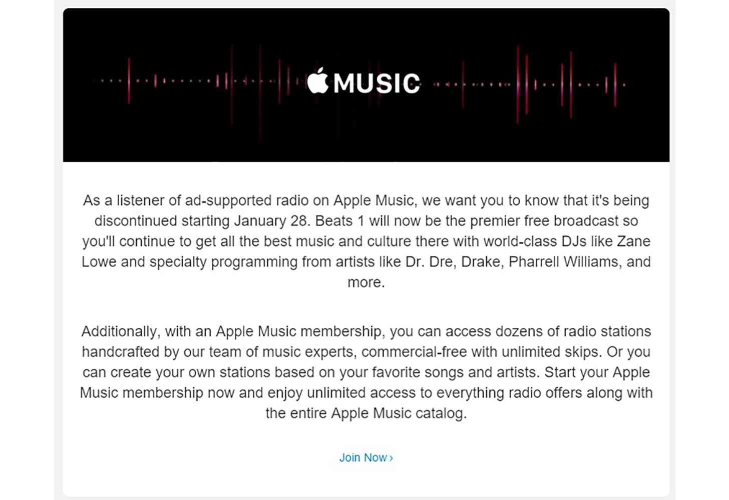 iTunes Radio no longer free on January 28
