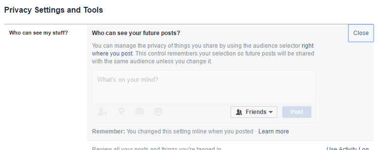 Customize who sees your older and future posts