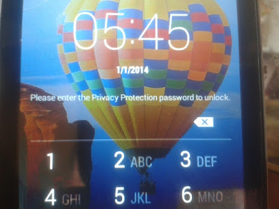 Enter Privacy Protection Password to unlock