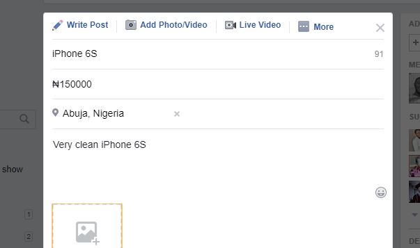 Change currency on buying and selling Facebook groups