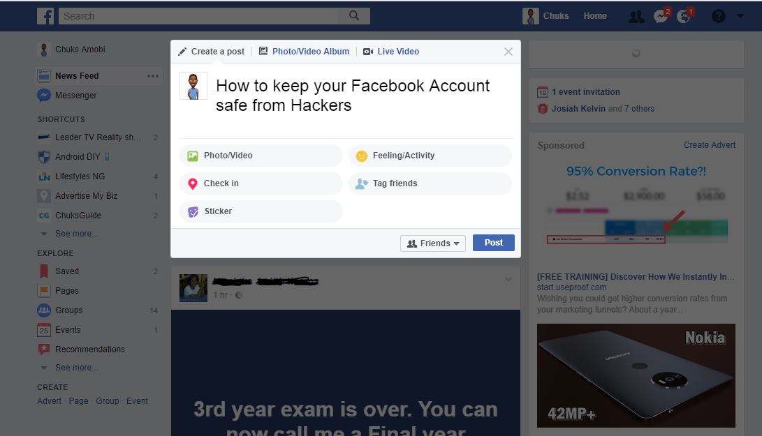 How to keep your Facebook Account safe from Hackers