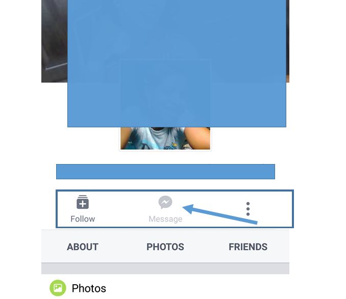Facebook message button greyed out not showing. Can't send message on Facebook
