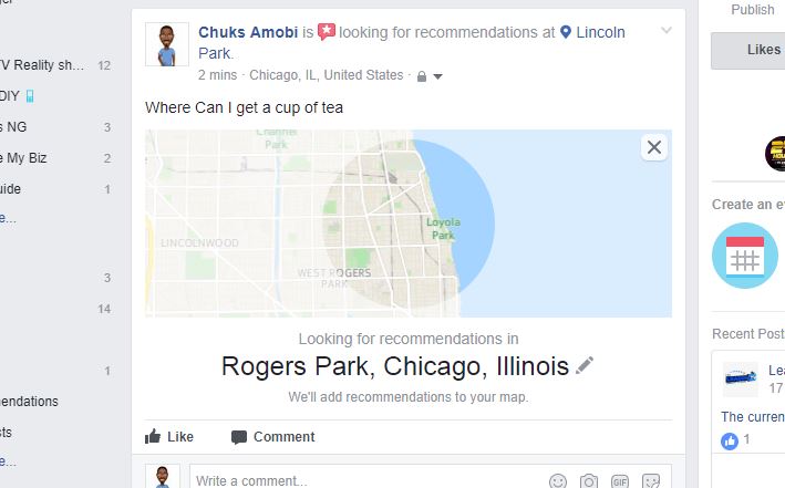 use Facebook recommendations