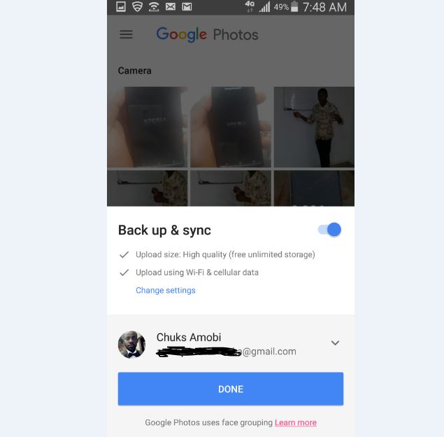 Track lost phone with Google Photos