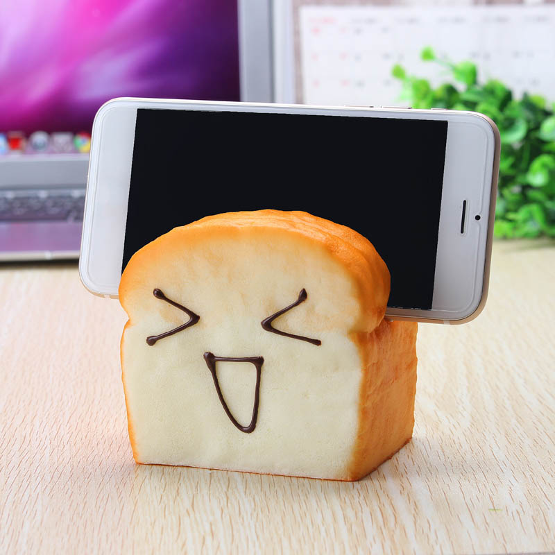 Squishy Slice Toast  Mobile Phone Seat Holder