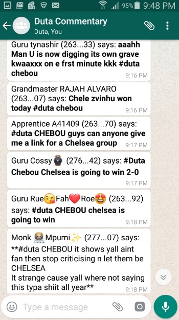 Duta WhatsApp LIVE commentary Coverage