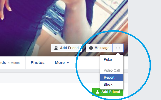 report fake facebook account