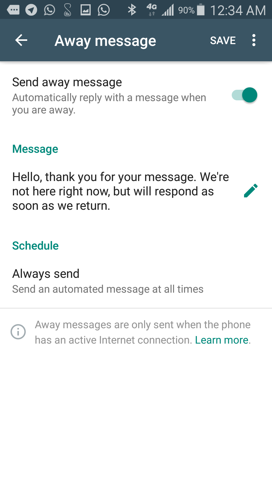 WhatsApp business account setting up