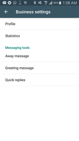 WhatsApp business account setting up