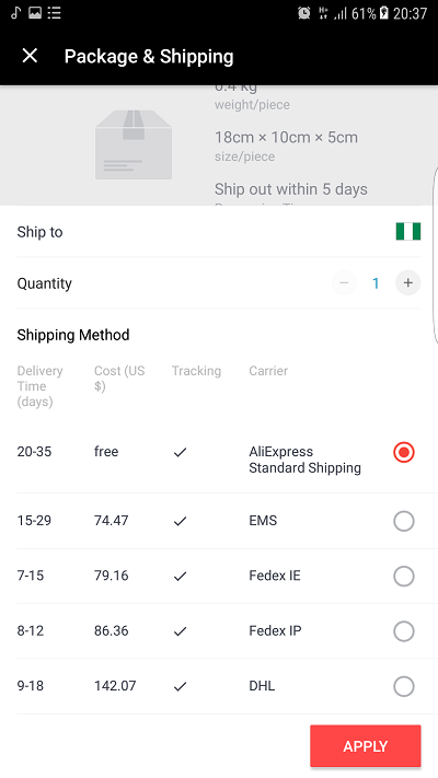 AliExpress Order Tracking