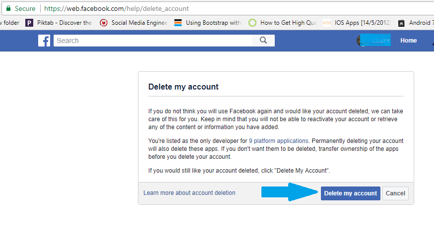 Permanently Delete Facebook Account